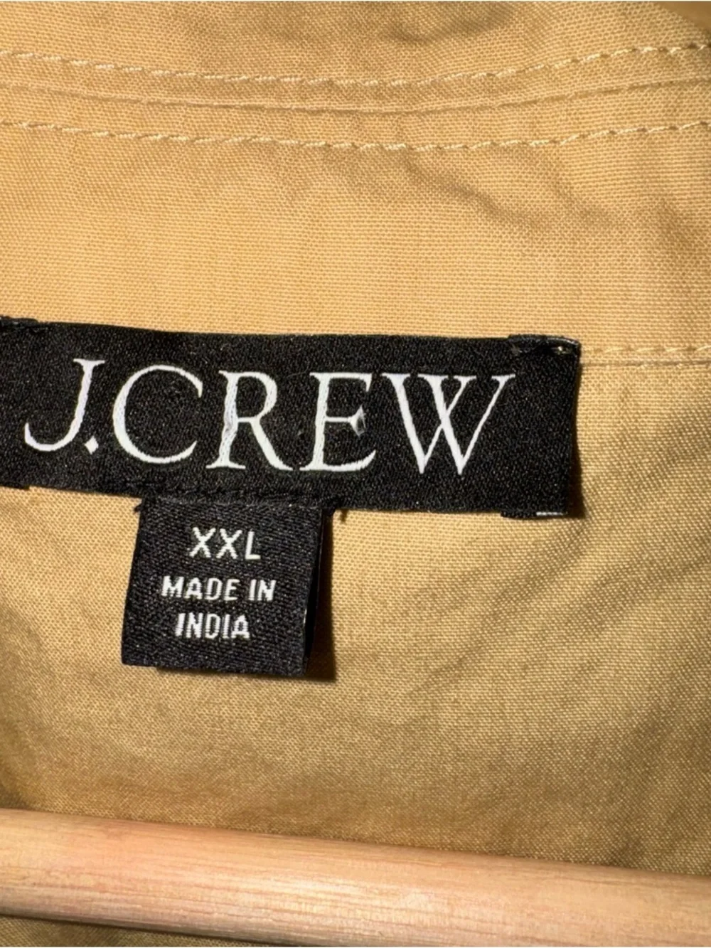 J. Crew Puff Sleeve Poplin Dress Mini XXL Golden Desert Tan